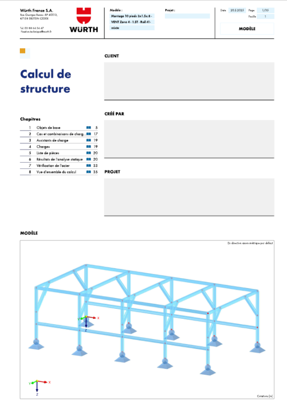 Note de calcul pour Support CTA Varifix