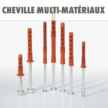 Cheville multi-matériaux